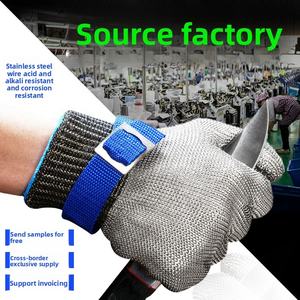 Gants de protection de boucher de qualité alimentaire <span class=keywords><strong>en</strong></span> acier inoxydable anti-coupure de grade <span class=keywords><strong>9</strong></span> - Product Image 4