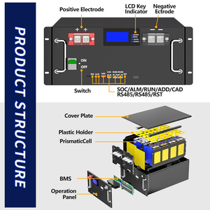 48V 100AH Home Solar <b>Energy</b> <b>Storage</b> <b>System</b> Rack Mounted Supply Built-In RS485 Bms Display 48V 51.2V 100ah Lifepo4 Battery Pack - Product Image 4