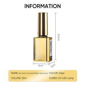 Vernis à ongles UV gel de qualité supérieure Hanyi sans HEMA, étiquette privée personnalisée, finition chromée mate de luxe, couche de <span class=keywords><strong>base</strong></span> et de finition - Product Image 4