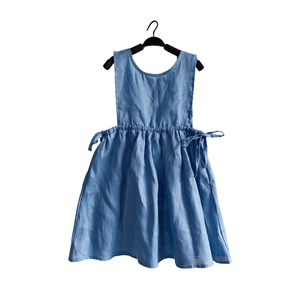 Robe en lin doux pour tout-petits avec attaches latérales, vêtements décontractés sans manches pour bébé fille, à porter au quotidien - Product Image 3