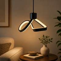 Ampoule LED décorative NEXcell 10W en forme de boucle et de triangle, culot E26 ou E27, pour éclairage suspendu de café et d'hôtel