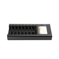 Chargeur de batterie intelligent ISDT N8 8 emplacements AA AAA, charge rapide 1,5A, écran tactile IPS 2,4 pouces pour Li-ion LiHV NiMH NiCd NiZn