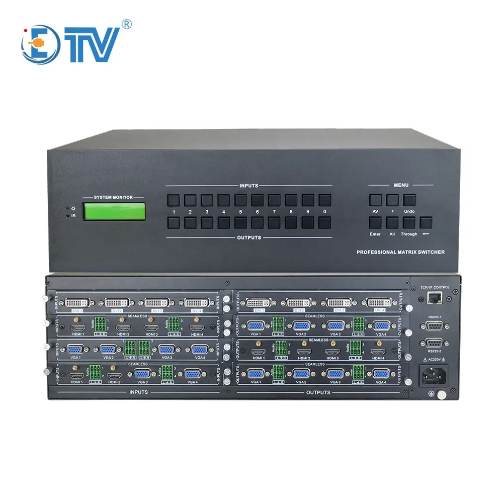 Matrix Switcher 16x16 Seamless Signal Matrix Switcher Hd Distributor Video Switcher 16 In 16 Out Mixed Matrix