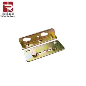 Sturdy 90mm Zinc Plated Metal Bed Frame Hardware Brackets for Bedroom <b>Furniture</b> for Slat Application - Product Image 6