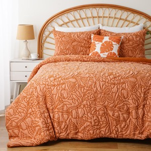 3Pcs Nâu 100% Cotton 3D Hoa Thêu Quilting <span class=keywords><strong>Comforter</strong></span> <span class=keywords><strong>Set</strong></span> Với Thêu Trang Trí Shams Cho Úc Anh - Product Image 1