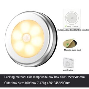 Lámpara de Inducción con Sensor de Movimiento para el Cuerpo Humano, Luz Nocturna LED a Pilas, Luz para Escaleras, Luz para Armario, Soporte para Lámpara de Inducción - Product Image 4