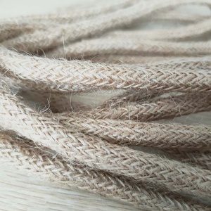 Câble d'alimentation électrique Hangxing tressé rond à 2 conducteurs, âme en cuivre toronné de 0,824 mm, isolation PVC, gaine en <span class=keywords><strong>jute</strong></span>, modèle HXA-088 85-265V - Product Image 3