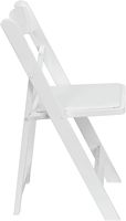 Chaise pliante blanche en gros, empilable, pour extérieur, intérieur, mariage, banquet, événement