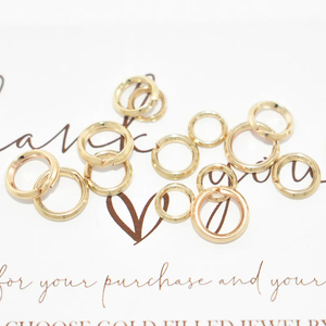 변색 없음 GF 리얼 14K 골드 채워진 더블 레이어 키 링 가공 보석 연결 분할 링 걸쇠 결과 액세서리 - Product Image 5