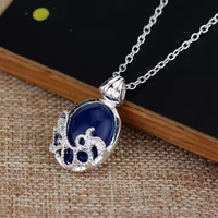 Nouveau bijoux de film the Vampire Diaries pendentif bleu pierre précieuse Katherine collier pour les femmes