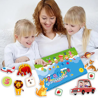 Libro de Actividades para Niños, Montessori, Autismo, Juguetes Educativos Sensoriales, 17 Páginas, Carpeta de Actividades Preescolares para Niños Pequeños, Libro Silencioso de Aprendizaje