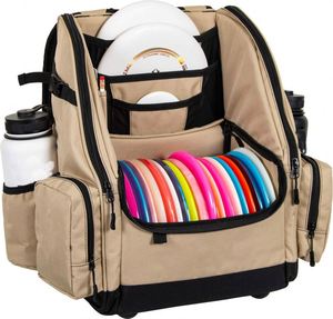 Sac à dos de golf à disques avec échantillon gratuit, capacité de 20 disques, deux poches de rangement profondes, deux porte-bouteilles d'eau, pour le frisbee et le disc golf - Product Image 2