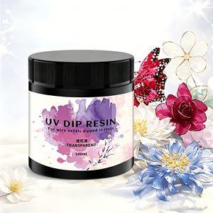 High Grade <b>UV</b> Dip Resin Kit Anti Yellowing High Performance Crystal Clear Liquid for Delicate Wedding Bridal Bouquets - Product Image 1