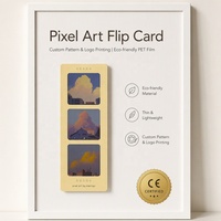 Cartes de projection transparentes en PET avec logo personnalisé, papier couché de qualité supérieure 300g, cadre monté, certifié CE