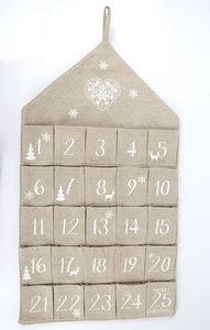 <span class=keywords><strong>Calendrier</strong></span> <span class=keywords><strong>de</strong></span> <span class=keywords><strong>l</strong></span>'Avent en toile <span class=keywords><strong>de</strong></span> jute suspendu pour Noë<span class=keywords><strong>l</strong></span>, 25 jours, personnalisé, fabriqué au Guangdong - Product Image 2