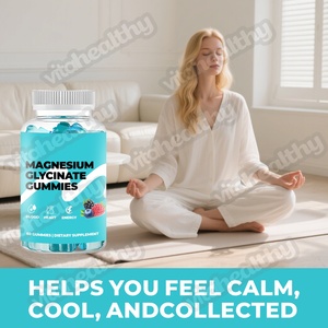 Vitahealthy Gommose di Magnesio Glicinato Vegane OEM, Integratori Alimentari Naturali per il Sonno, Senza Zucchero, a Forma di Orsetto - Product Image 3