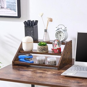 Wooden <b>Desktop</b> <b>Shelf</b> Multi Tiered Condiment Rack For Food Storage 3 Tier Rectangle Standing Type - Product Image 3