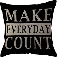 Housse de coussin rétro avec citation inspirante, discours encourageant, décoration de la maison, taie d'oreiller 18*18 pouces, adaptée au canapé/à la véranda