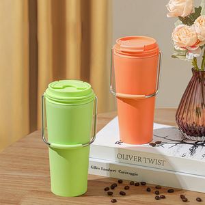Mug de voyage moderne en acier inoxydable portable, capacité 510 ml, bouteille d'eau isotherme sous vide avec couvercle et poignée, gobelet à café pour voiture, 5 - Product Image 4