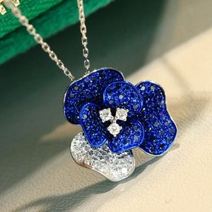 Ensemble de bijoux Xinfly de luxe en or 18 carats, design élégant de fée bleue avec saphir et diamant, extrêmement accrocheur pour les soirées - Product Image 4