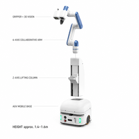 Robot mobile collaboratif Nova23 AGV avec PLC et bras robotique pour la logistique d'entrepôt et la livraison de matériel en intralogistique