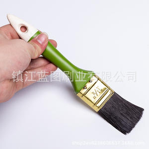 Pinceles Planos para Pintar, Cerdas de Cerdo, Mango de Plástico, Verde Hierba, 15-24 mm, para Pintar, Limpiar y Usar en Trabajos de Pintura - Product Image 3