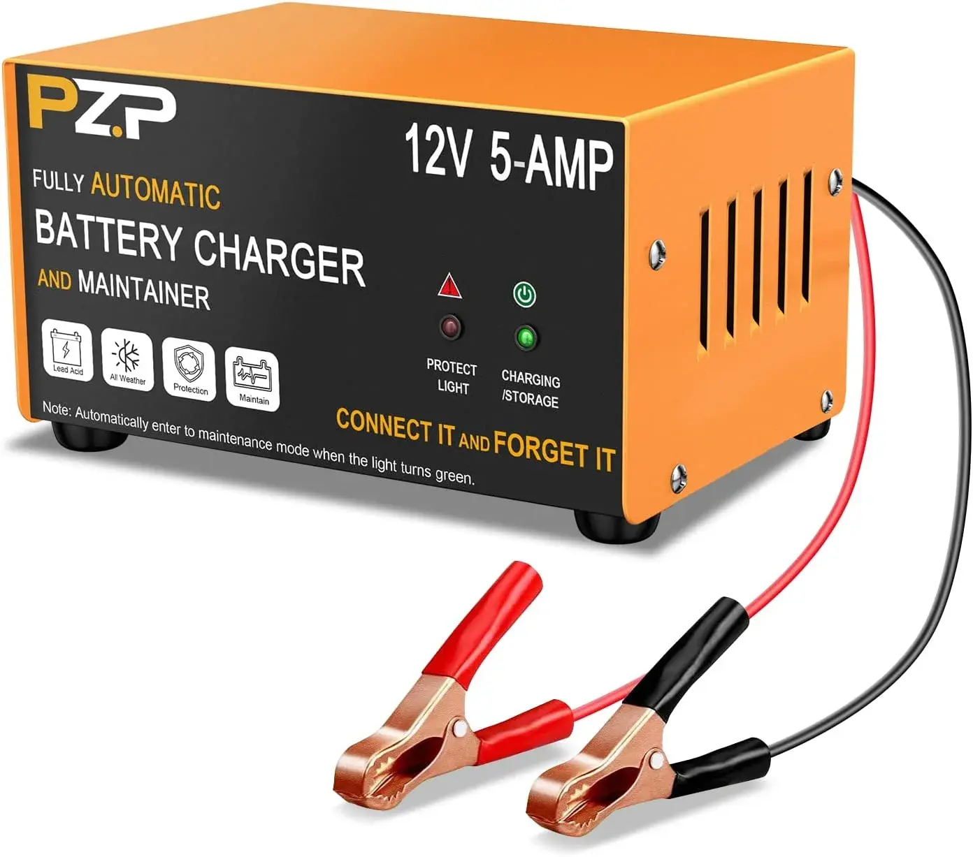 Fast Charging 12V Portable Automotive Car Battery Charger Lead Acid Trickle Charger