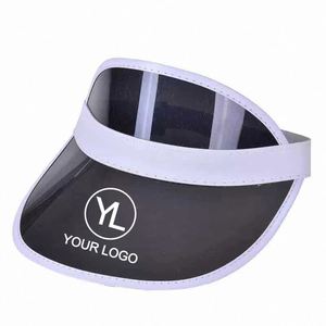 Visera Transparente con Logotipo Personalizado, Gorra de PVC Ajustable, Sombrero de Plástico Transparente para Eventos de Verano al Aire Libre - Product Image 4