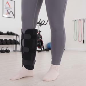 Calf And <b>Ankle</b> <b>Support</b> Strap With Aluminum Plate Compression Fixation For Legs Unisex Adjustable Straps - Product Image 3