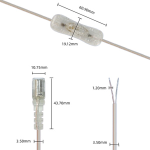 Cavo di Alimentazione DC 5.5x2.1 di Alta Qualità con Interruttore a Levetta, PVC Trasparente per Insegne LED e Lightbox, Cavo Personalizzato OEM ODM - Product Image 6