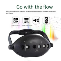 Projecteur laser LED 6 trous 72 figures RGB à faisceau sonore, contrôle activé par le son, IP20, alimentation USB, effet d'explosion disco, télécommande haute performance