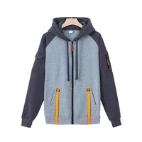 Cardigan à capuche zippé pour homme avec plusieurs poches, veste décontractée de sport à capuche pour le printemps et l'automne, idéale pour le quotidien