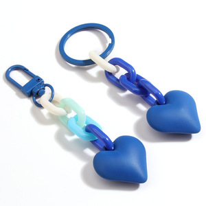 Llavero de Corazón Hecho a Mano, Cadena de Plástico Acrílico, Anillo para Llaves, Colgante para Bolso de Mujer, Accesorios para Llaves de Coche, Regalos de Joyería - Product Image 4