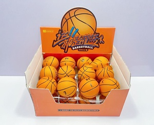 Color-block smiley Face Super Stretchy Mini Rubber Basketball <b>Stress</b> Relief <b>Toy</b>, a Small Holiday Gift for Boys and Girls - Product Image 2