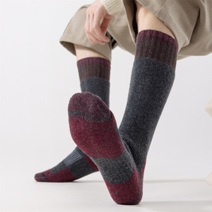 Merino Wool <b>Knee</b> <b>High</b> <b>Socks</b> Men's Winter Warm Outdoor Sports <b>Socks</b> Size 40-45 Black Navy Blue Dark Gray White Khaki - Product Image 3