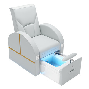 Fauteuil de pédicure électrique entièrement inclinable, fauteuil de spa pour les pieds, siège de salon de manucure réglable avec lampe LED - Product Image 3