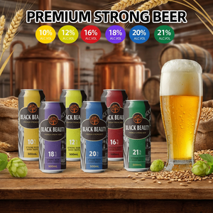 Cerveza en Lata de 330 ml y 500 ml, Marca Privada OEM, 12 % vol., 16 % vol., 18 % vol., 21 % vol., Cerveza con Alto Contenido de Alcohol, Cerveza Extra Fuerte, Cerveza Lager de Grano Puro - Product Image 6