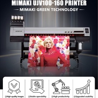 Impresora de Inyección de Tinta UV de Alta Productividad Mimaki UJV100-160, Plotter UV LED LUS-210 de 1620 mm con DAS, Nueva Condición