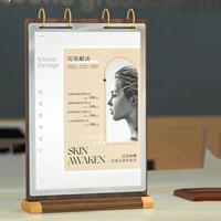 Support de Présentation en Acrylique avec Clip – Base Robuste et Portable – Idéal pour Hôtels et Bureaux
