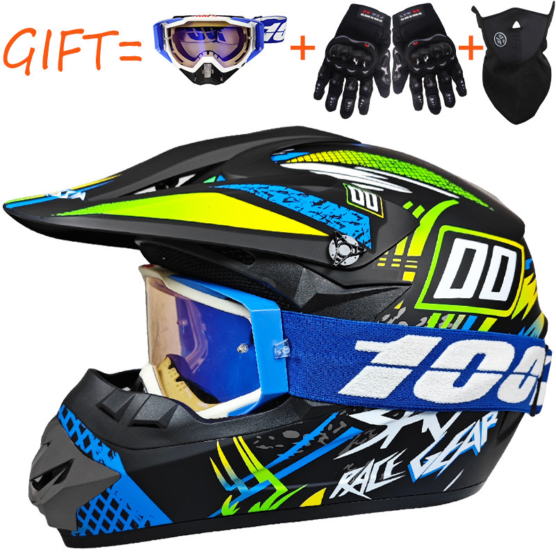 Blue00 comes with blue and white 100 goggles   gloves