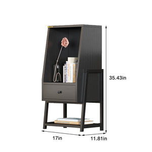 YQ FOREVER armoire de rangement en bois, Table de <span class=keywords><strong>chevet</strong></span>, rangement <span class=keywords><strong>Cube</strong></span> commode bibliothèque étagère chambre salon meubles - Product Image 6