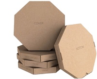 Boîtes à pizza en carton kraft écologique pour emporter, grande capacité de production, avec logo, vente en gros 2026