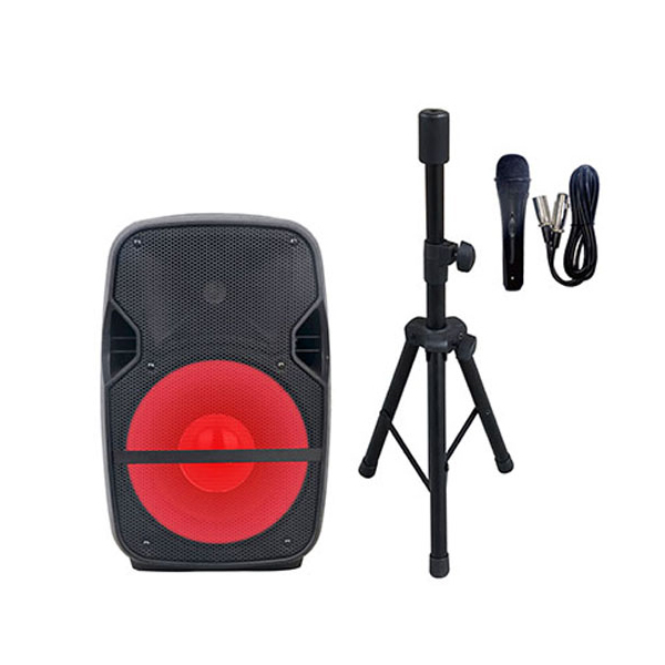 RQSONIC CSL08DR1-LED4-KIT Assessed Supplier Rechargeable PA Professional 8 Inch 10W Active Speaker With Stand Dj