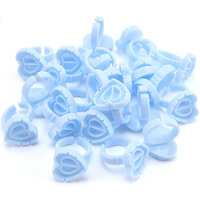 100 pièces/sac de colle jetable pour Extension de cils, anneau de colle, tasse de tatouage, support de Pigment, conteneur de cils, fournisseur d'outils