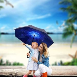 Parapluie inversé QM résistant au vent, mains libres, avec poignée en C, intelligent, double couche, inversé, à l'envers - Product Image 6