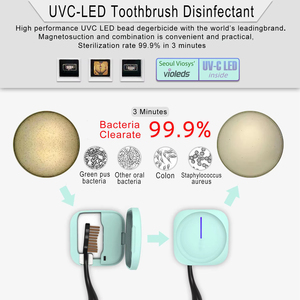Portable Mini <b>Toothbrush</b> Sanitizer <b>Case</b> with Ultraviolet Light Pink Plastic Cover for Electric and Manual <b>Toothbrushes</b> - Product Image 5