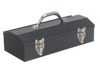 Boîte à outils en métal robuste et imperméable, coffret de rangement portable en fer pour atelier, chantier et usage domestique