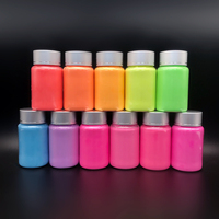 Poudre phosphorescente de haute qualité avec plus de 200 couleurs certifiée CE, qui brille dans le noir pour Noël et les cosmétiques, en stock