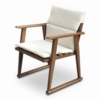 Ensemble de salle à manger de restaurant d'hôtel de luxe moderne 6 chaises de table d'extérieur Cadre en aluminium Imperméable Résistant aux UV Durable Léger