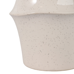 Vaso in ceramica minimalista con finitura macchiettata e dettagli ad anello per decorare il soggiorno con fiori freschi - Product Image 5